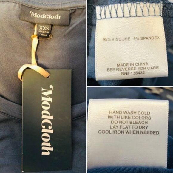 Modcloth Side Smocked Tank Top Easily Leisurely Knit Blue XXS - Picture 11 of 12